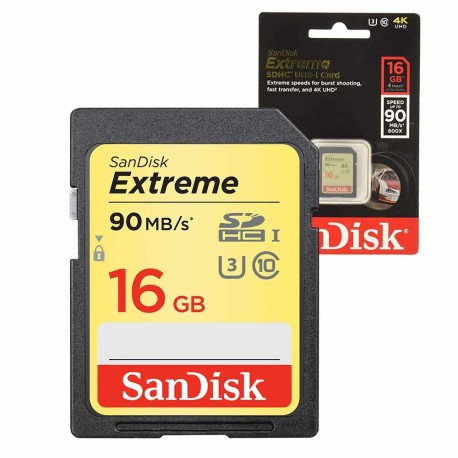 SANDISK CARTE MEMOIRE SDHC SDX 16GB EXTREME