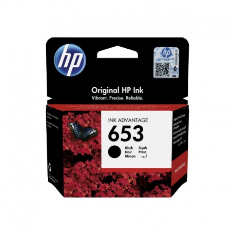 HP 653 Black Original Ink Advantage Cartridge